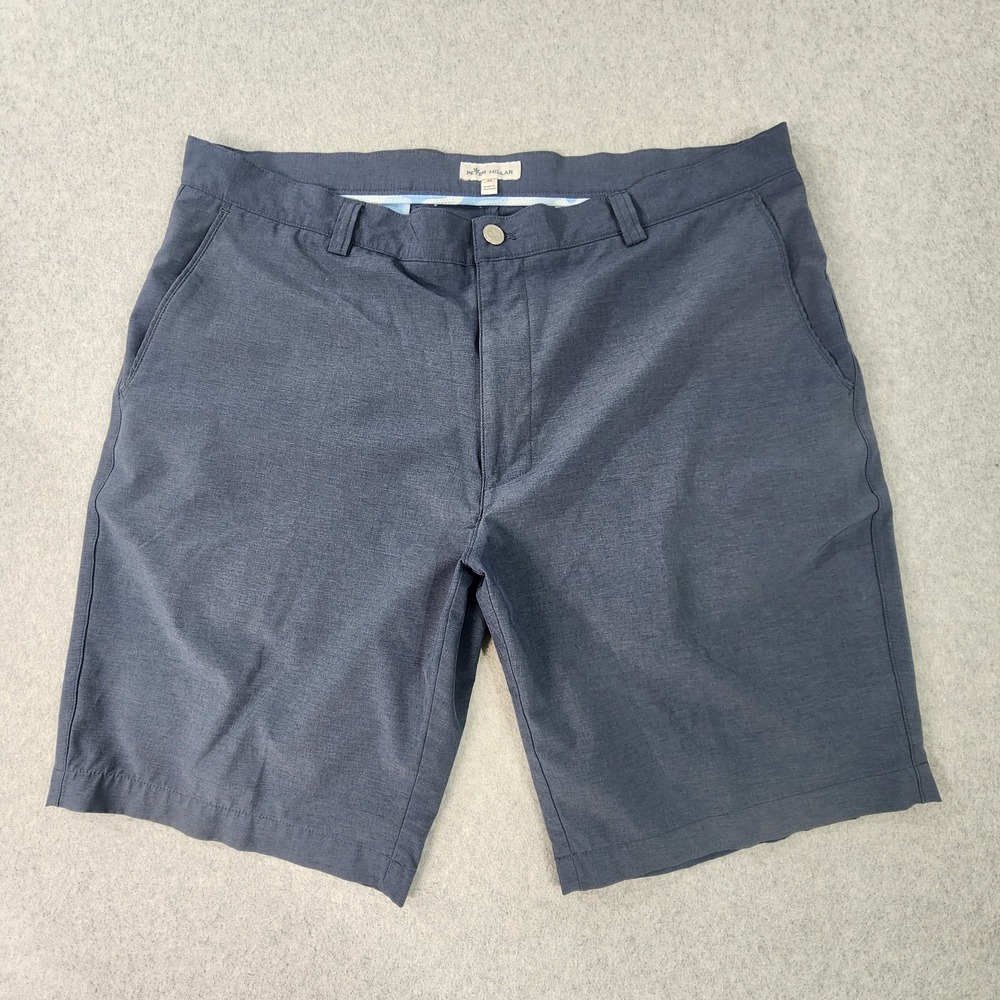 Peter Millar Golf Casual Shorts Mens Size 38x9.5 Blue Pockets Stretch Activewear